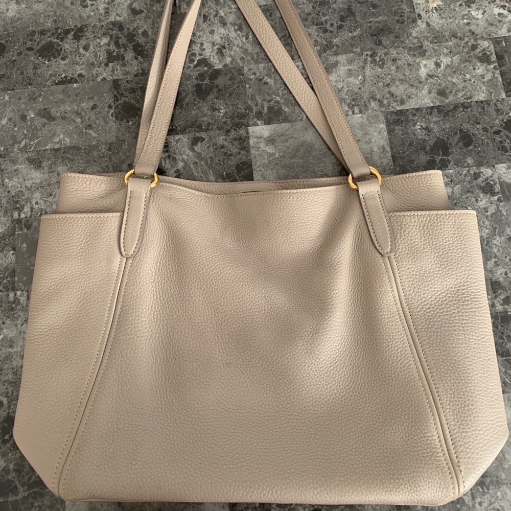 🎉 HP 🎉 PRADA Vitello Daino Leather Bag Pomice - Picture 3 of 7